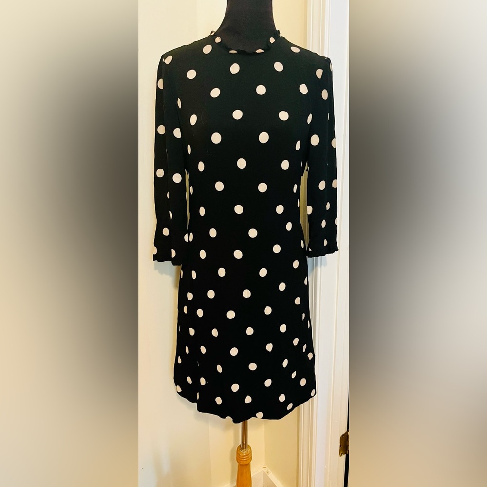 Kate Spade Black Dress with White Polka Dots Shift Dress